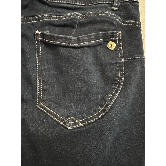 Democracy Ab solution Women Jeans Dark Wash Mid Rise Size 14 Ankle Stretch EUC - Picture 3 of 7